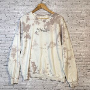 TAYLOR SWIFT Folklore Album Tie Dye Sweatshirt size Large